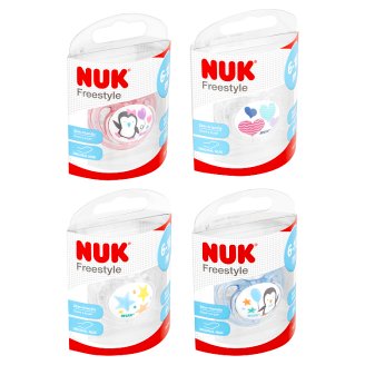 NUK Freestyle ortodontický dudlík s kroužkem 6-18 m