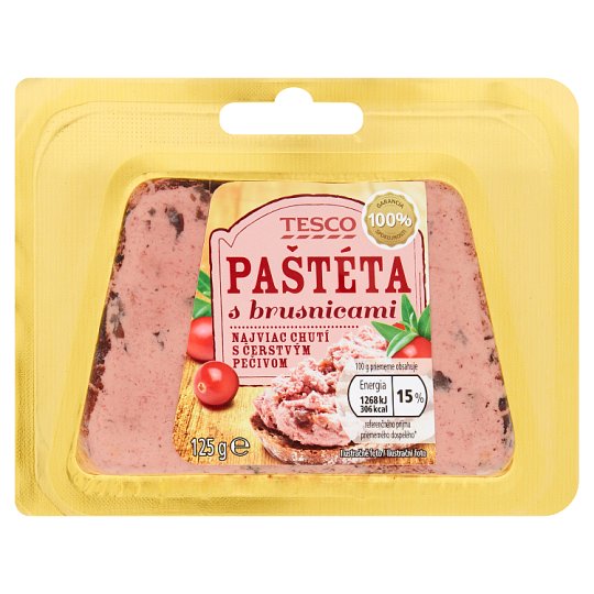 Tesco Paštika s brusinkami 125g