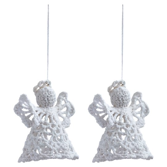 Small Crochet Angel Hanging Decs 2 ks