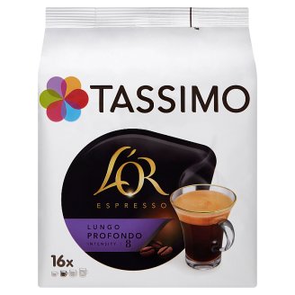 Tassimo L'OR Espresso Lungo Profondo káva pražená mletá 16 x 8g