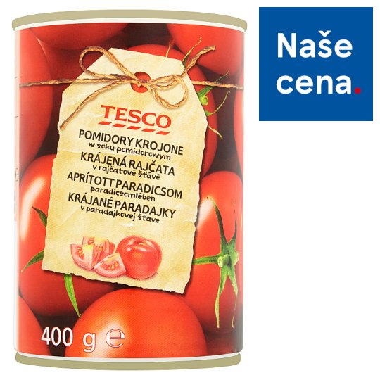 Tesco Krájená rajčata v rajčatové šťávě 400g