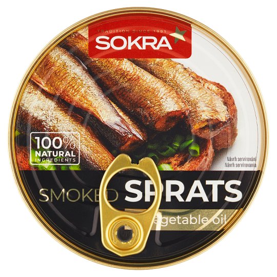 Sokra Uzené šproty v rostlinném oleji 240g