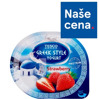 Tesco Greek Style jogurt jahodový 140g