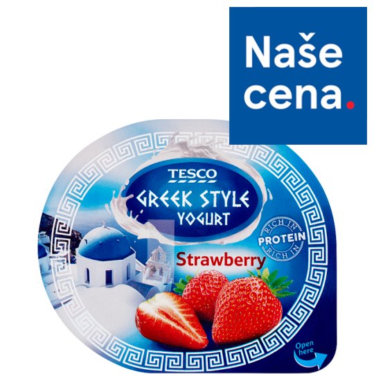 Tesco Greek Style jogurt jahodový 140g