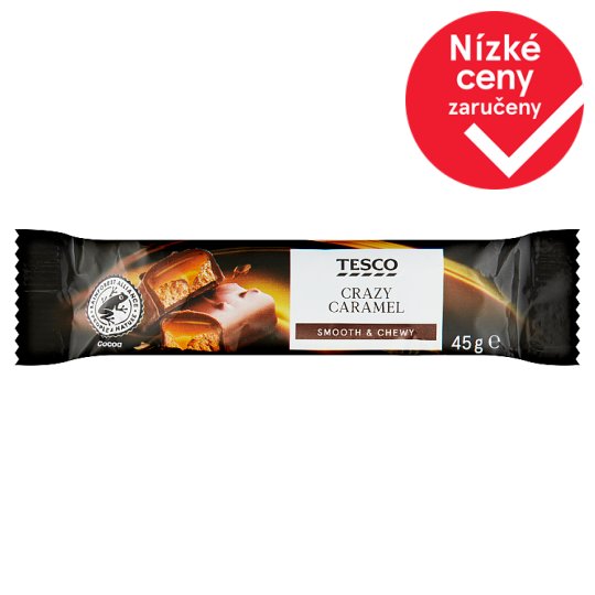 Tesco Tyčinka s nugátem a karamelem v mléčné čokoládě 45g
