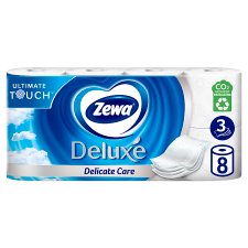 Zewa Deluxe Delicate Care Toilet Paper 3-Ply 8 Rolls