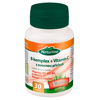 Naturline B-komplex + vitamin C s ovocnou příchutí 30 tablet