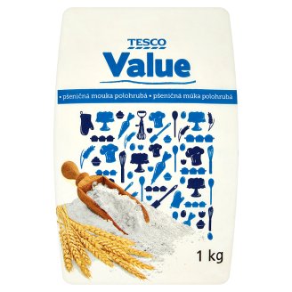 Tesco Value Mouka polohrubá 1kg