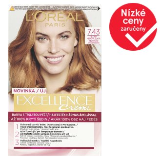 L'Oréal Paris Excellence Creme blond měděná zlatá 7.43