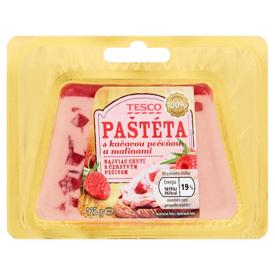 Tesco Paštika s kachními játry a malinami 125g