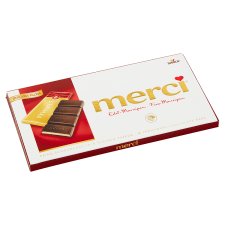 merci Hořká čokoláda plněná marcipánovou náplní 112g