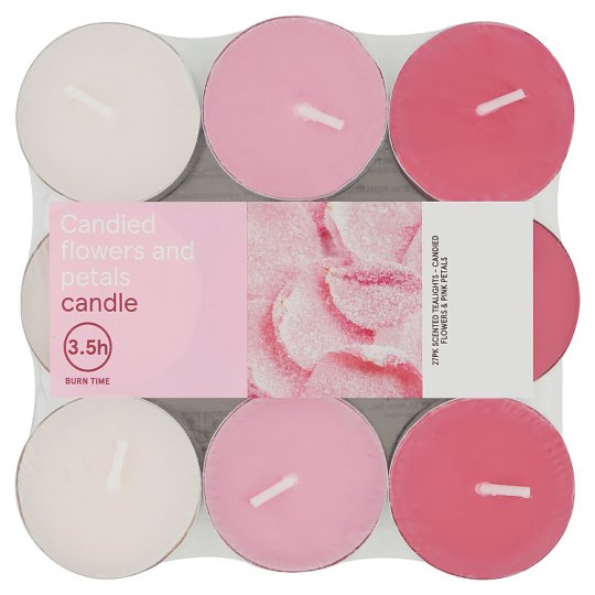 Tesco Vonná svíčka Flowers & Petals 27 ks Tesco Potraviny