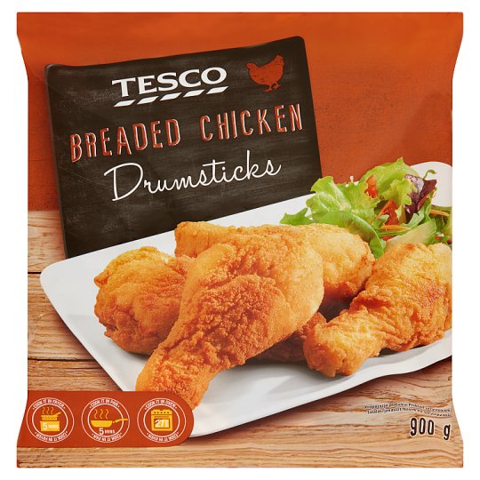 Tesco Obalovaná kuřecí spodní stehna s kostmi a kůží předsmažené 900g