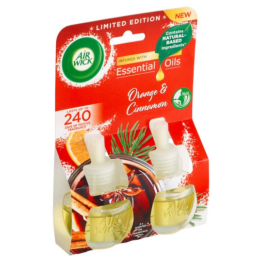 Air Wick Essential Oils Scented Oil Fragrance Refill Orange & Cinnamon