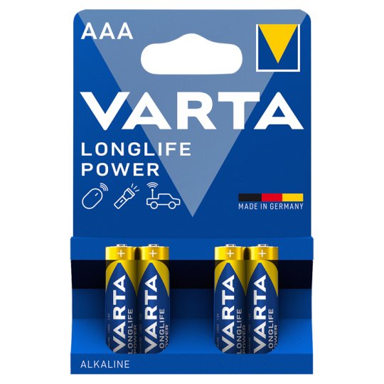 VARTA Longlife Power AAA Alkaline Batteries 4 pcs