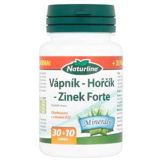 Naturline Vápník - hořčík - zinek forte 30+10 tablet