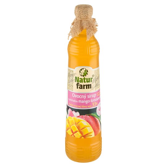 Natur Farm Fruit Syrup with MangoLotus Flower Flavor 0.7L Tesco