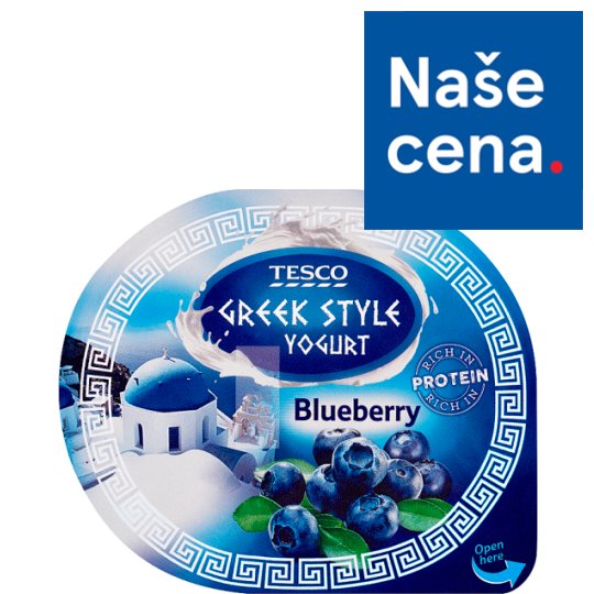 Tesco Greek Style jogurt borůvkový 140g