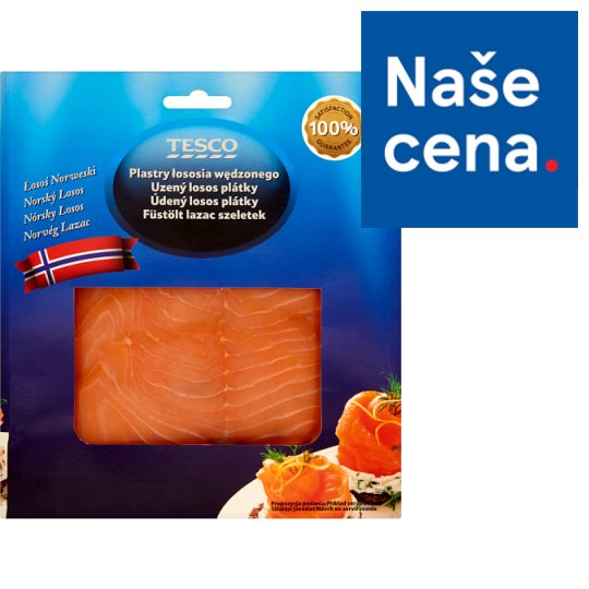 Tesco Uzený losos plátky 100g