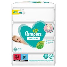 Pampers Sensitive Baby Wipes 4 Packs = 320 Wipes