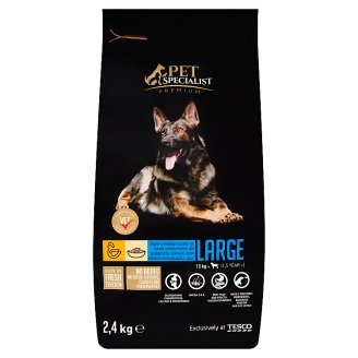 Tesco Pet Specialist Premium Large bohaté na čerstvé kuřecí s rýží 2,4kg
