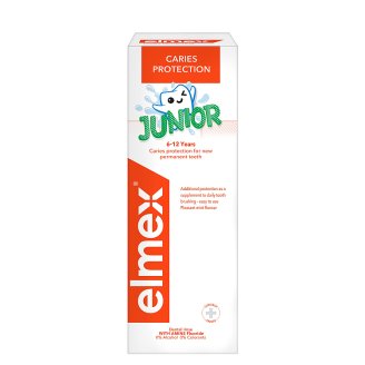elmex Junior Ústní voda bez alkoholu s aminfluoridem 6-12 let 400ml