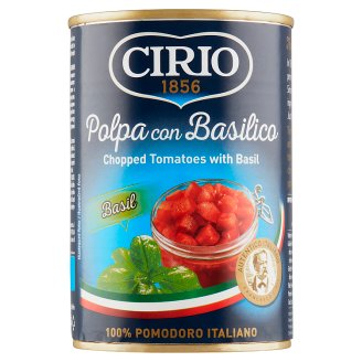 Cirio Loupaná krájená rajčata v rajčatové šťávě s bazalkou 400g