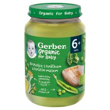 Gerber Organic Baby Dish Broccoli with Peas and Turkey Meat 190g