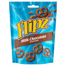 Flipz Milk Chocolate preclíky polité family mléčnou čokoládou 90g