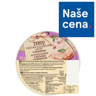 Tesco Paštika s kuřecími játry a česnekem 100g