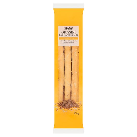 Tesco Grissini se solí a kmínem 100g