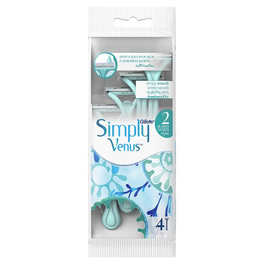 Gillette Simply Venus 2 Dámská Pohotová Holítka, 4 ks