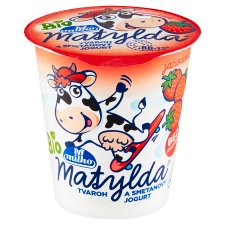 Milko Matylda Strawberry Organic Cottage Cheese and Creamy Yogurt 125g