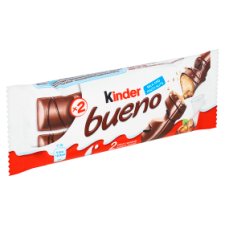 Kinder Bueno Wafers in Milk Chocolate Filled with Hazelnut Filling 2 x 21.5g