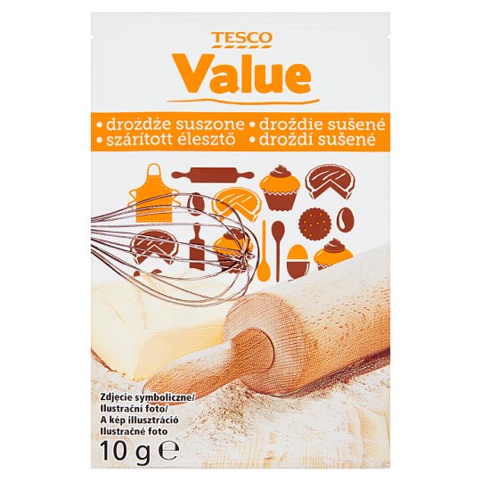Tesco Value Droždí sušené 10g