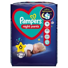 Pampers Night Pants Size 6, 19 Pants, 15kg+