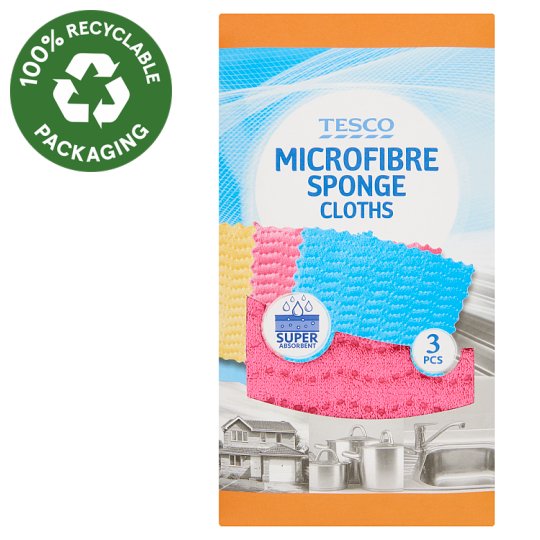 Tesco Houbová utěrka z mikrovlákna 3 ks