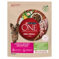 Purina ONE MINI/SMALL < 10kg Weight Control / Sterilised Bohaté na krůtu, s rýží 800g