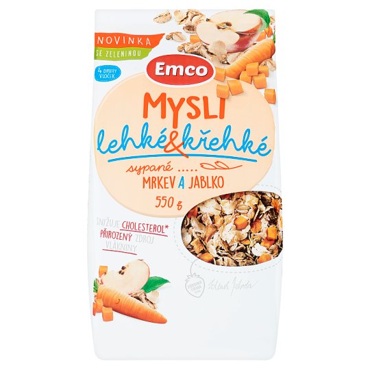 Emco Mysli Light and Crispy Sprinkled Carrot and Apple 550g