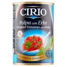 Cirio Peeled Sliced Tomatoes in Tomato Juice with Herbs 400g