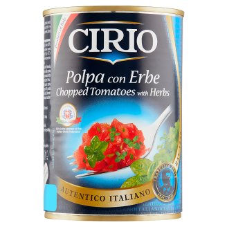 Cirio Loupaná krájená rajčata v rajčatové šťávě s bylinkami 400g