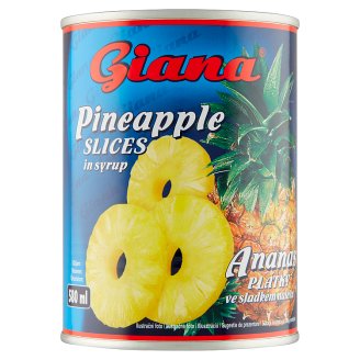 Giana Ananas plátky v mírně sladkém nálevu 565g