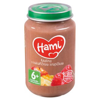 Hami ovocná přesnídávka Malina s kukuřičnou krupičkou od uk. 6. měsíce 190g