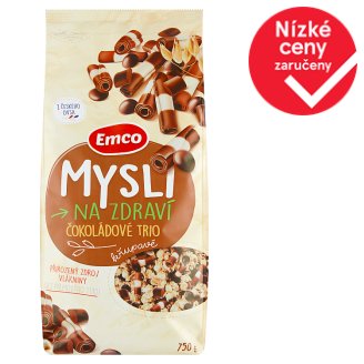 Emco Mysli na Zdraví Křupavé čokoládové trio 750g