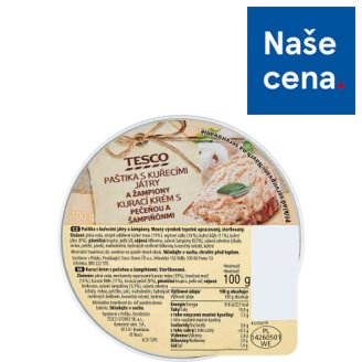 Tesco Paštika s kuřecími játry a žampiony 100g