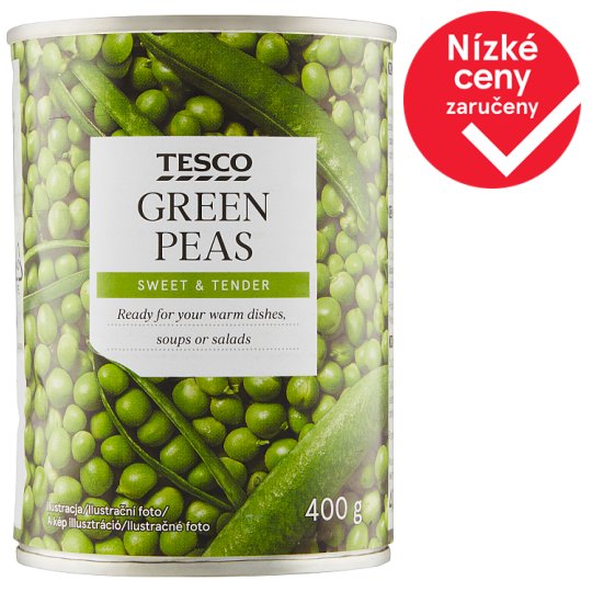 Tesco Green Peas Sweet & Tender 400g
