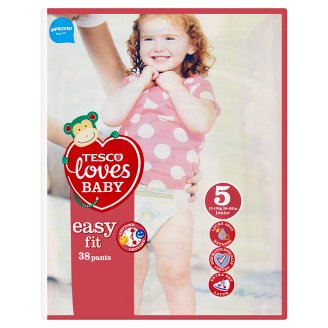 Tesco Loves Baby Easy Fit 5 Junior plenkové kalhotky 38 ks