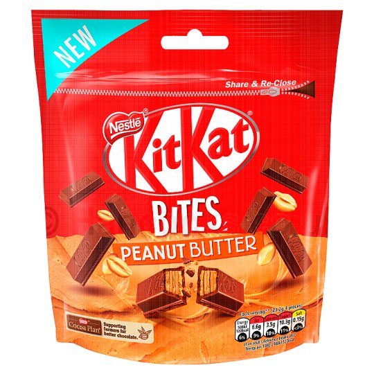 NESTLÉ KITKAT BITES PEANUT BUTTER Oplatky v mléčné čokoládě s arašídovou náplní 104g