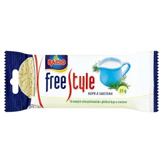 Racio Free style Rýžové chlebíčky s příchutí kopr a smetana 25g