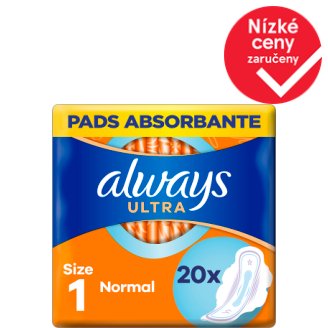Always Ultra Normal Vel. 1 Hygienic. Vložky S Křidélky 20 ks
